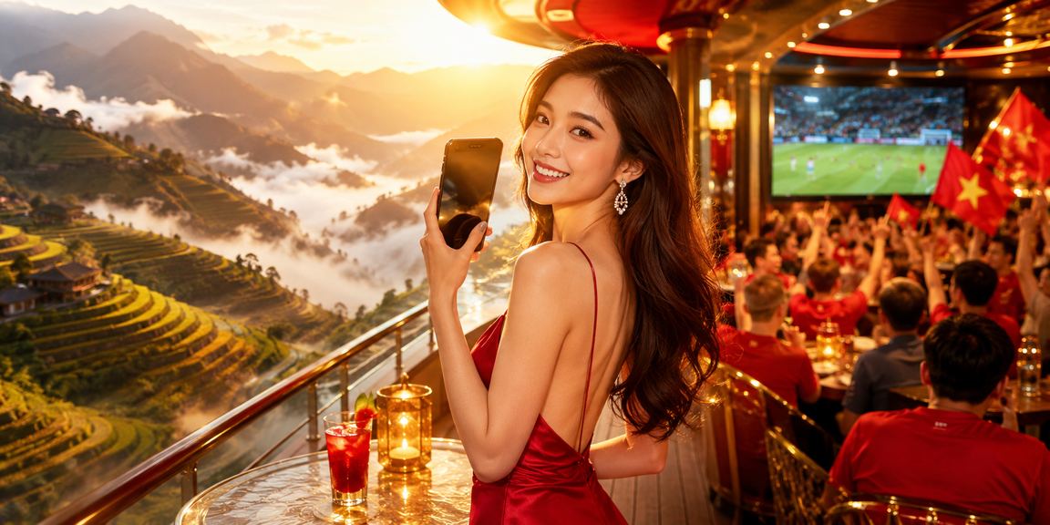 Người chơi tại Sa Pa dùng điện thoại truy cập a380 casino